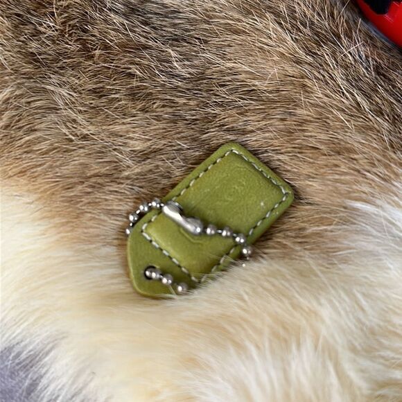 Coach Green Tan Vintage Mini Small Leather Hang Tag Replacement - Picture 3 of 4
